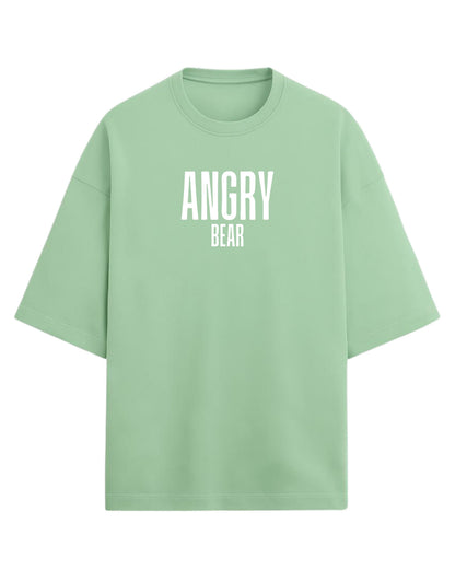 Angry Bear Oversized T-Shirt | Fierce Animal Graphic Tee | Premium 260 GSM Cotton