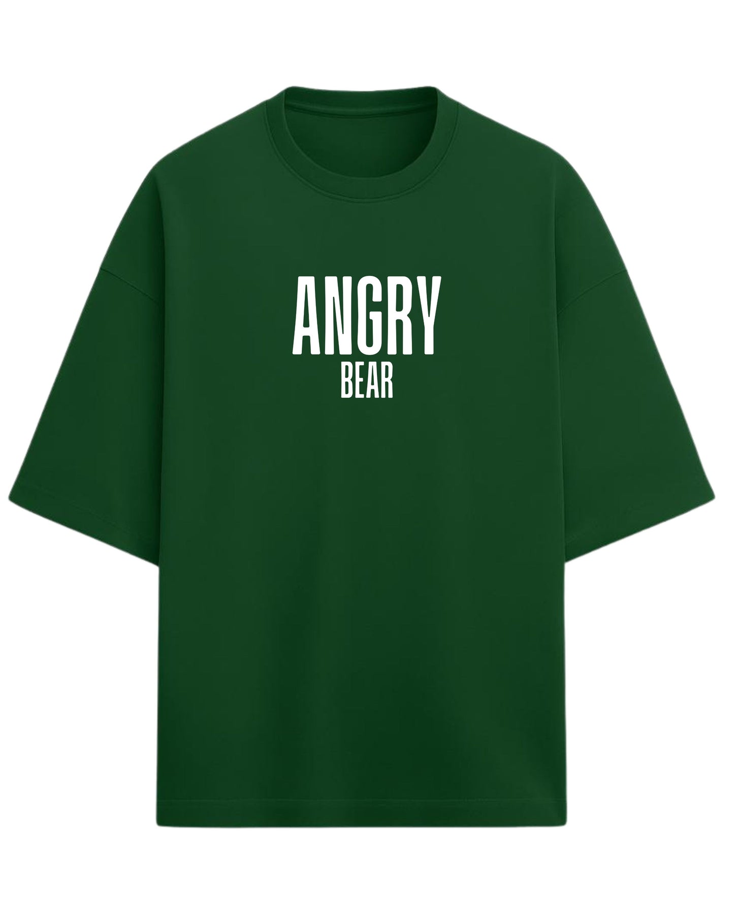 Angry Bear Oversized T-Shirt | Fierce Animal Graphic Tee | Premium 260 GSM Cotton