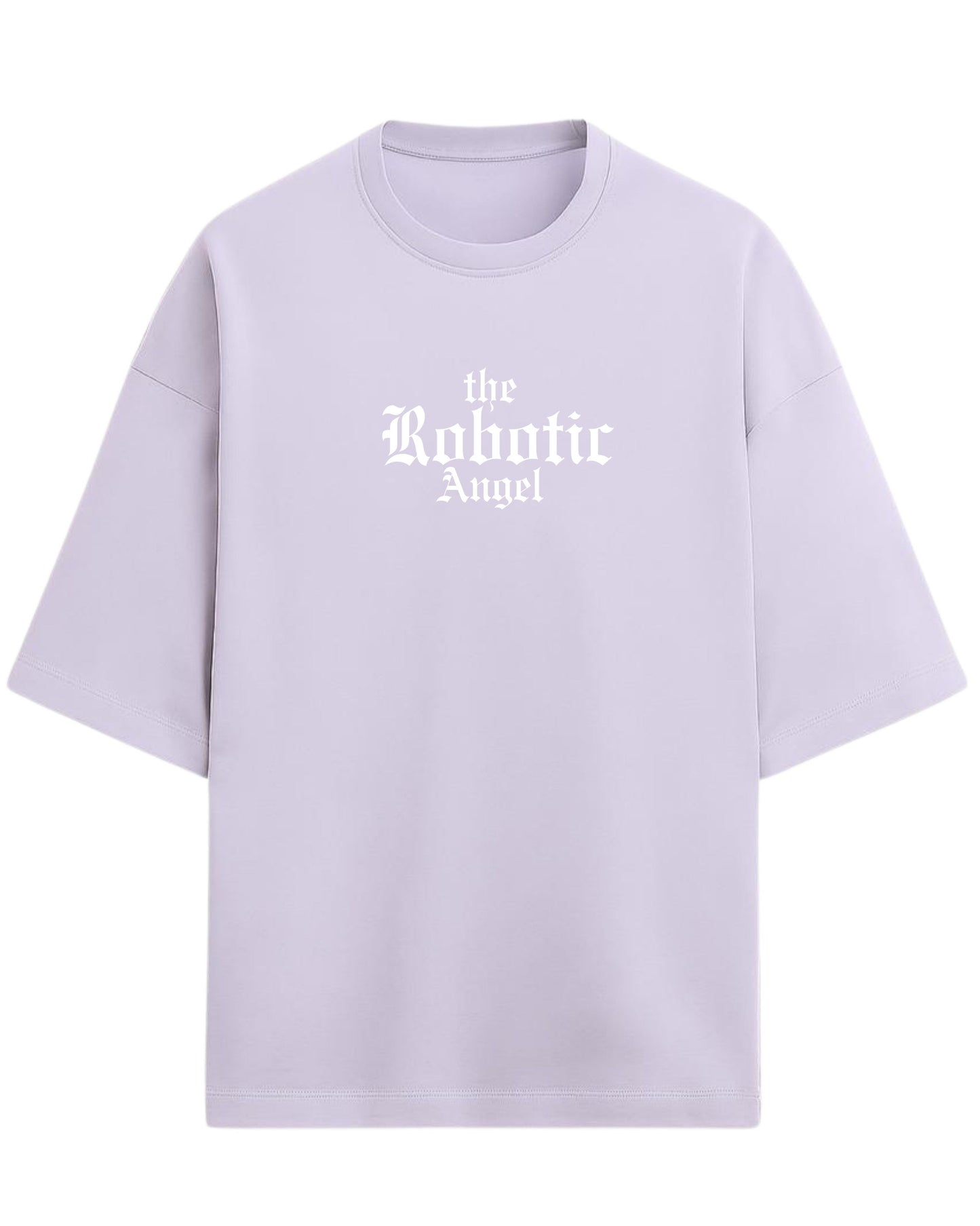 Robotic Angel Oversized T-Shirt | Futuristic Aesthetic Graphic Tee | Premium 260 GSM Cotton