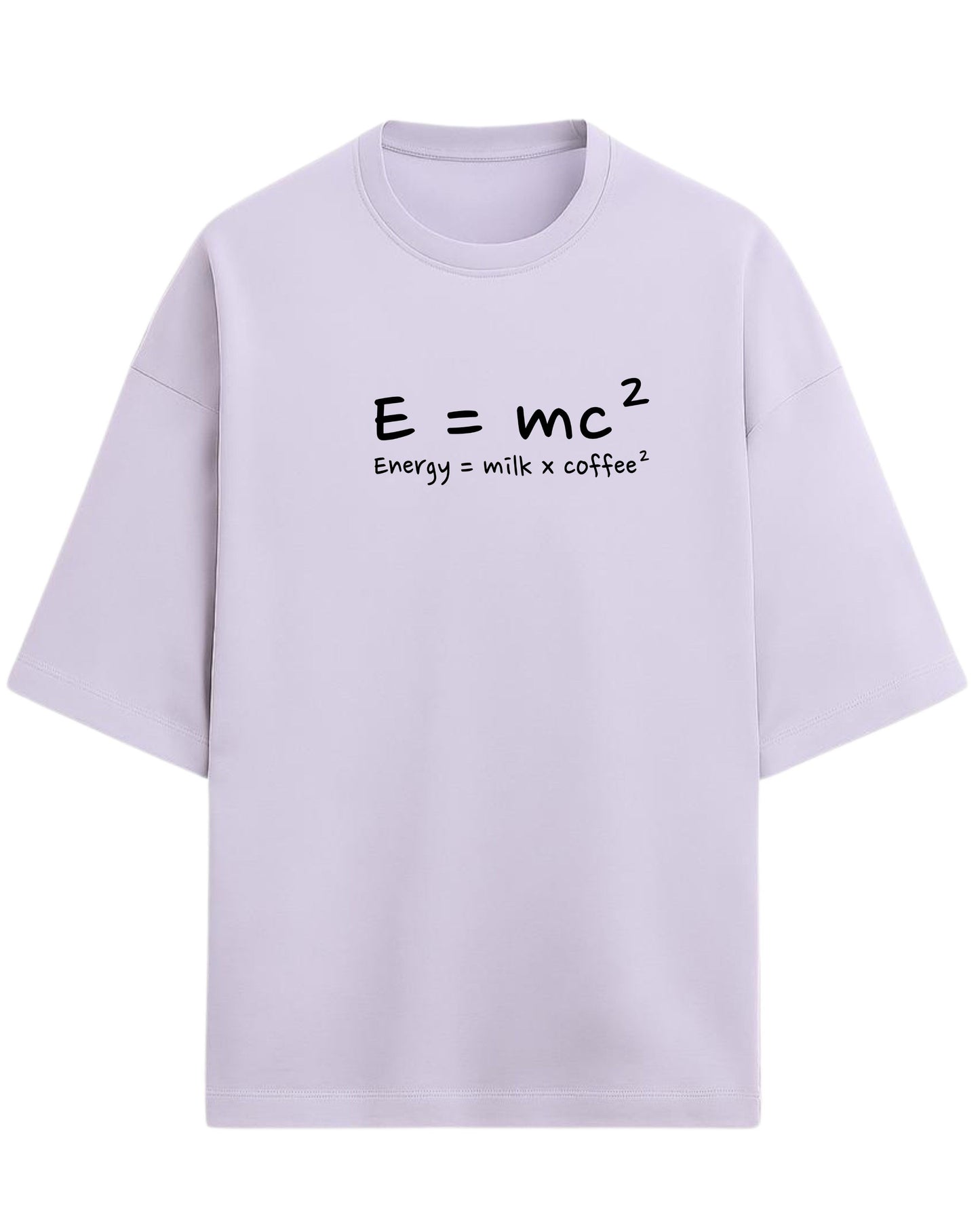 Energy = Milk x Coffee² Oversized T-Shirt | Funny Graphic Tee | Premium 260 GSM Cotton