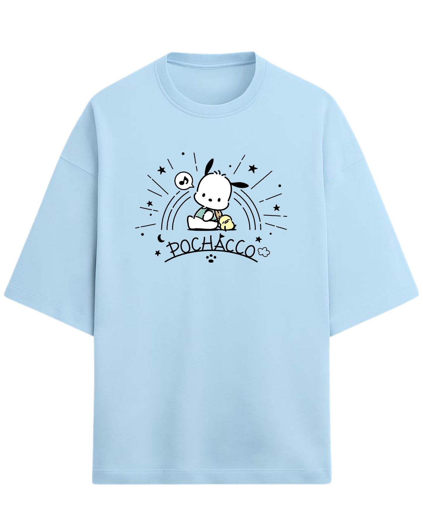 Pochacco “Cute & Cozy” Oversized T-Shirt | Sanrio Graphic Tee | Premium 260 GSM Cotton