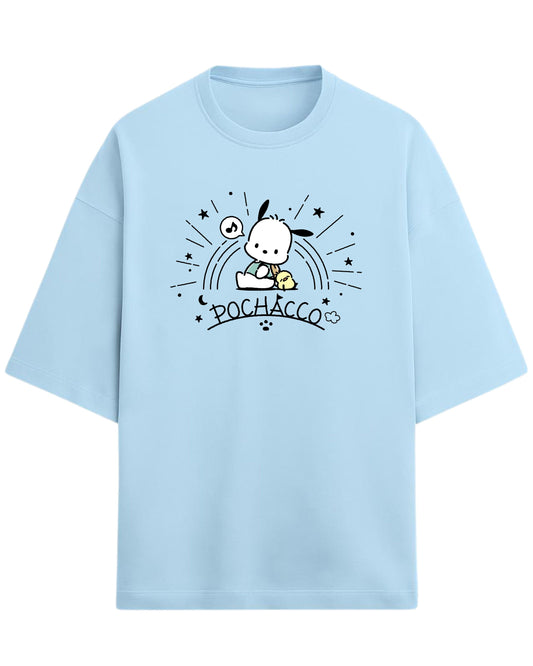 Pochacco “Cute & Cozy” Oversized T-Shirt | Sanrio Graphic Tee | Premium 260 GSM Cotton