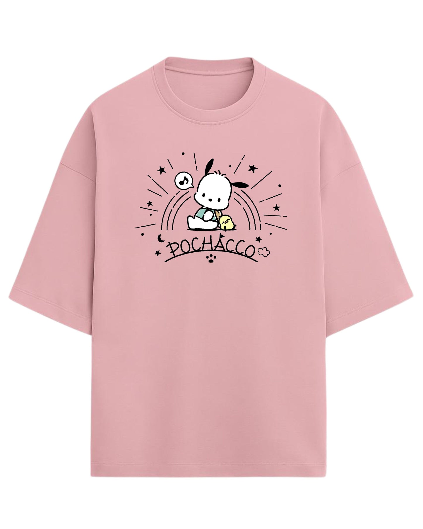 Pochacco “Cute & Cozy” Oversized T-Shirt | Sanrio Graphic Tee | Premium 260 GSM Cotton