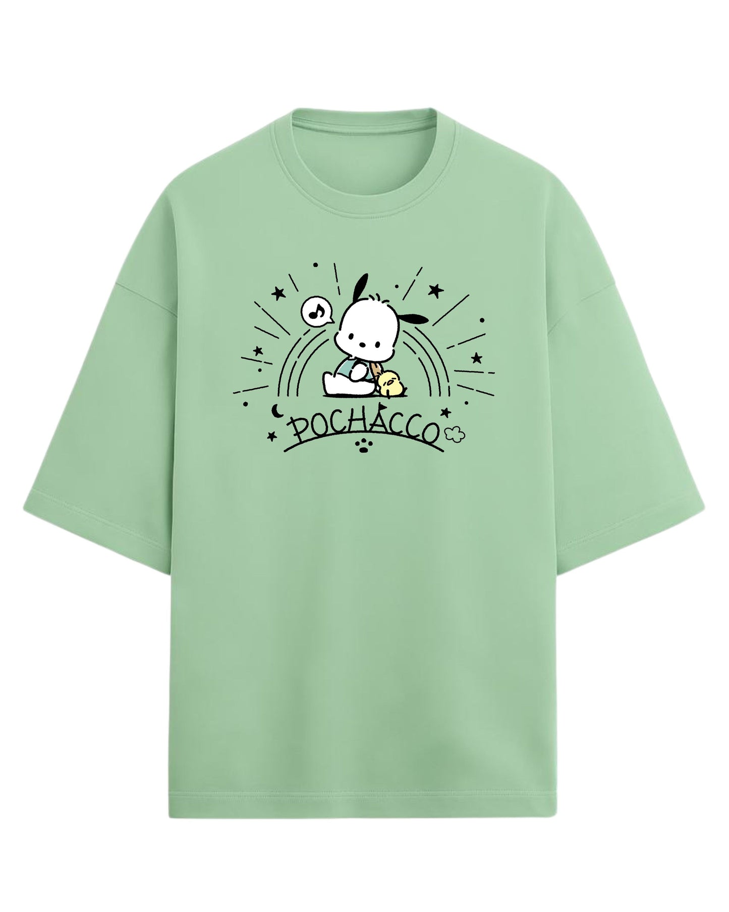 Pochacco “Cute & Cozy” Oversized T-Shirt | Sanrio Graphic Tee | Premium 260 GSM Cotton