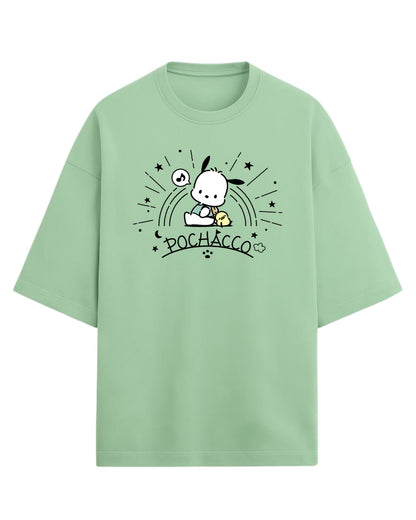 Pochacco “Cute & Cozy” Oversized T-Shirt | Sanrio Graphic Tee | Premium 260 GSM Cotton