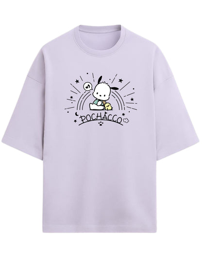 Pochacco “Cute & Cozy” Oversized T-Shirt | Sanrio Graphic Tee | Premium 260 GSM Cotton