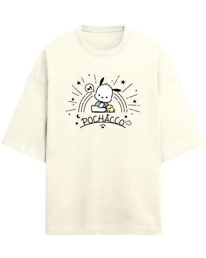 Pochacco “Cute & Cozy” Oversized T-Shirt | Sanrio Graphic Tee | Premium 260 GSM Cotton