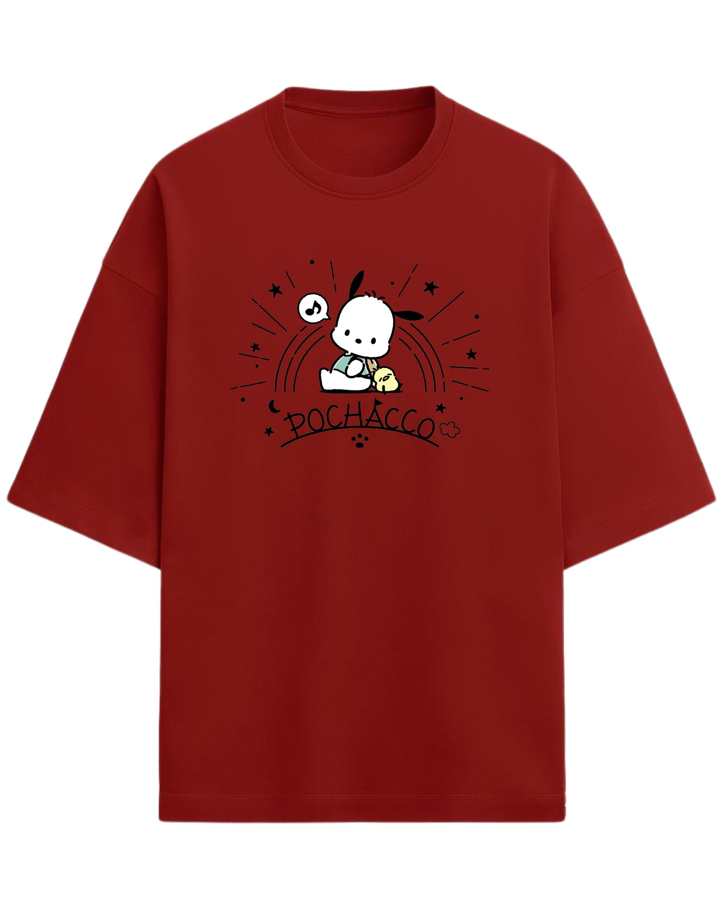 Pochacco “Cute & Cozy” Oversized T-Shirt | Sanrio Graphic Tee | Premium 260 GSM Cotton