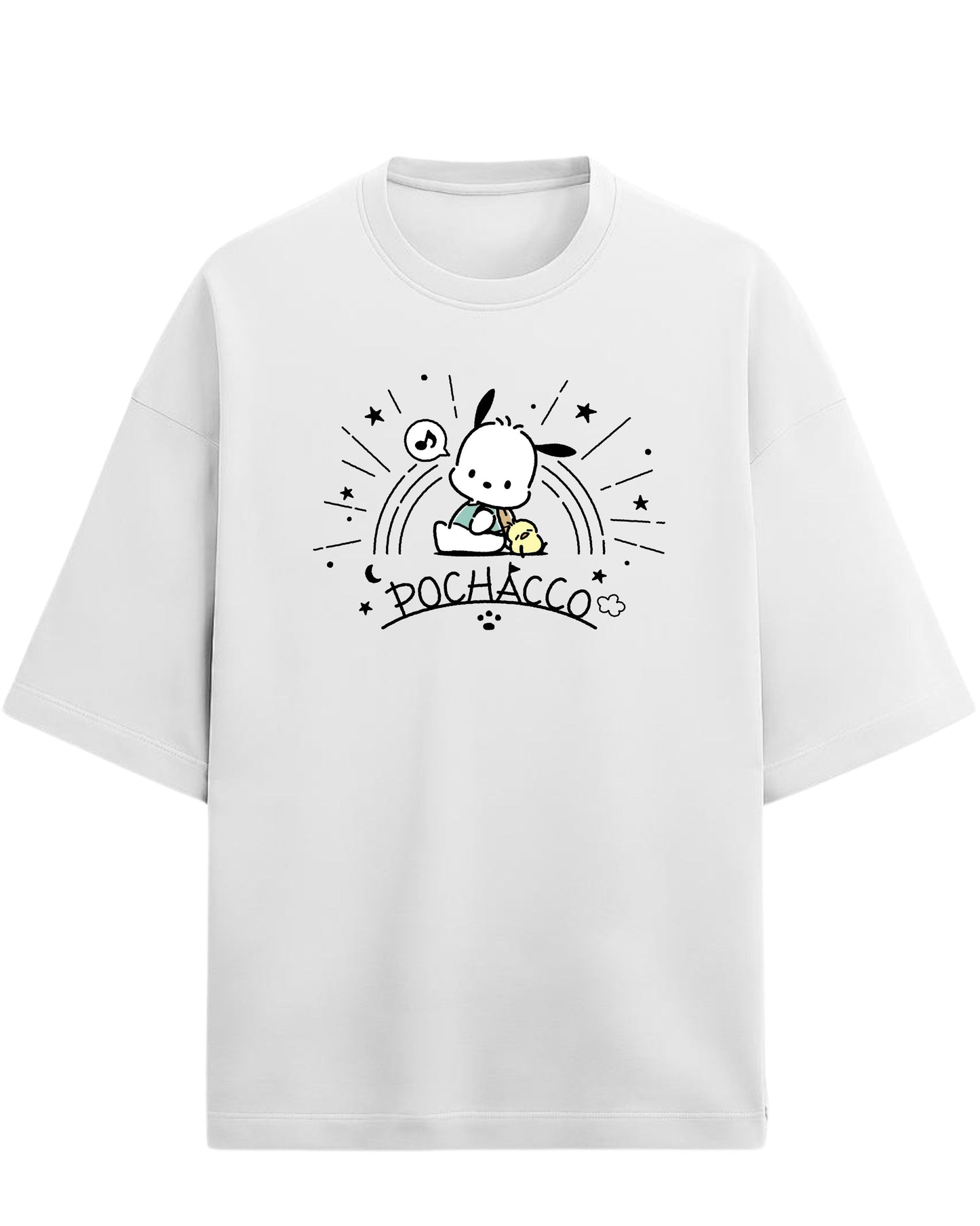 Pochacco “Cute & Cozy” Oversized T-Shirt | Sanrio Graphic Tee | Premium 260 GSM Cotton