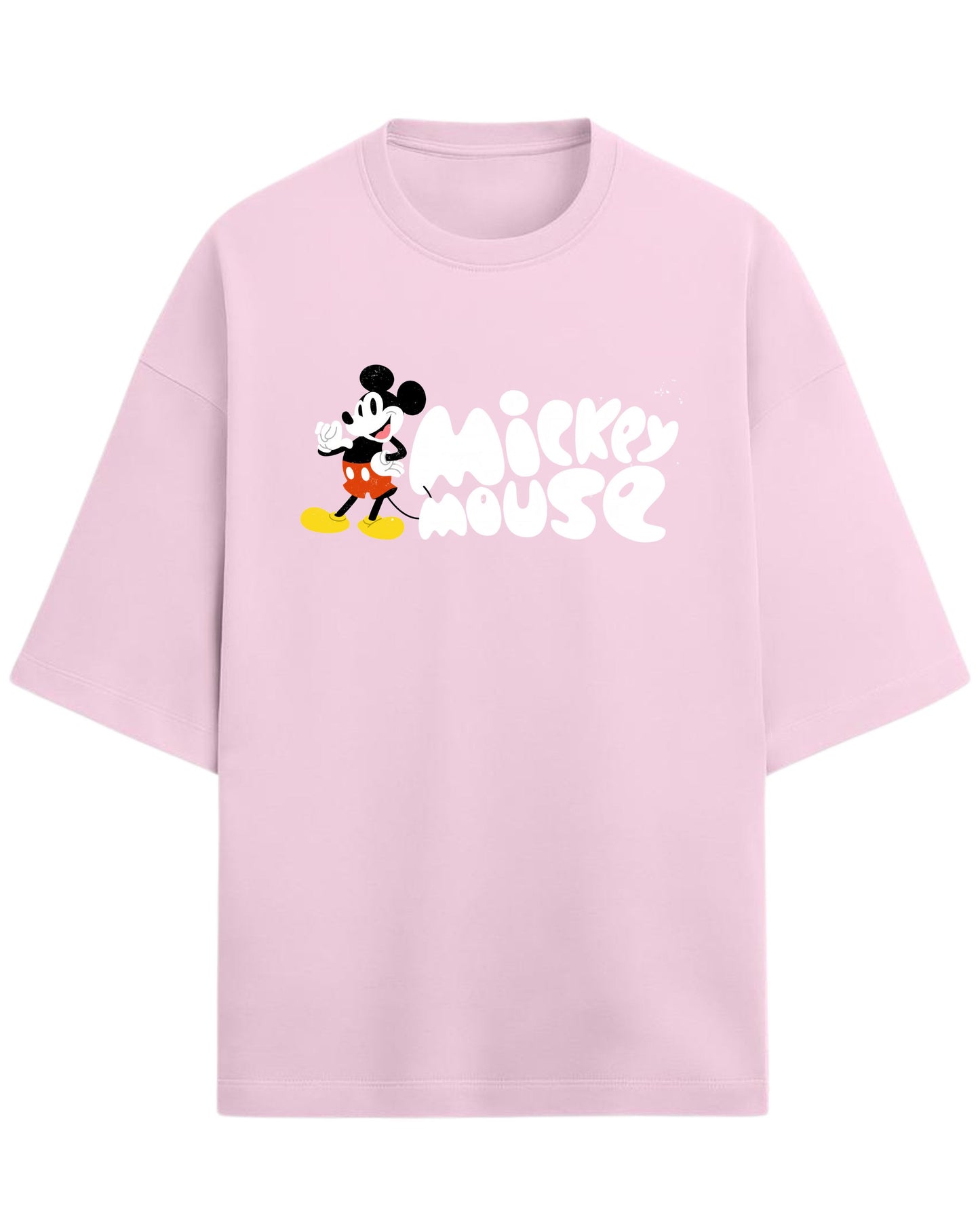 Mickey Mouse “Classic Retro” Oversized T-Shirt | Disney Graphic Tee | Premium 260 GSM Cotton
