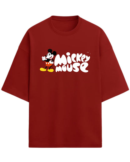 Mickey Mouse “Classic Retro” Oversized T-Shirt | Disney Graphic Tee | Premium 260 GSM Cotton
