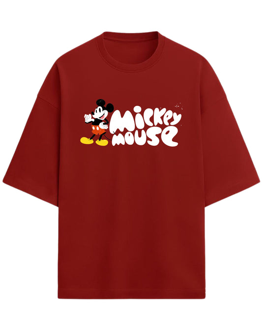 Mickey Mouse “Classic Retro” Oversized T-Shirt | Disney Graphic Tee | Premium 260 GSM Cotton