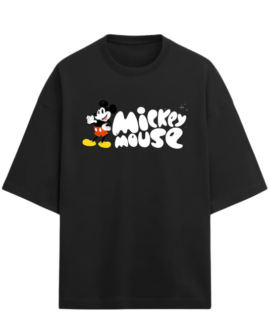 Mickey Mouse “Classic Retro” Oversized T-Shirt | Disney Graphic Tee | Premium 260 GSM Cotton