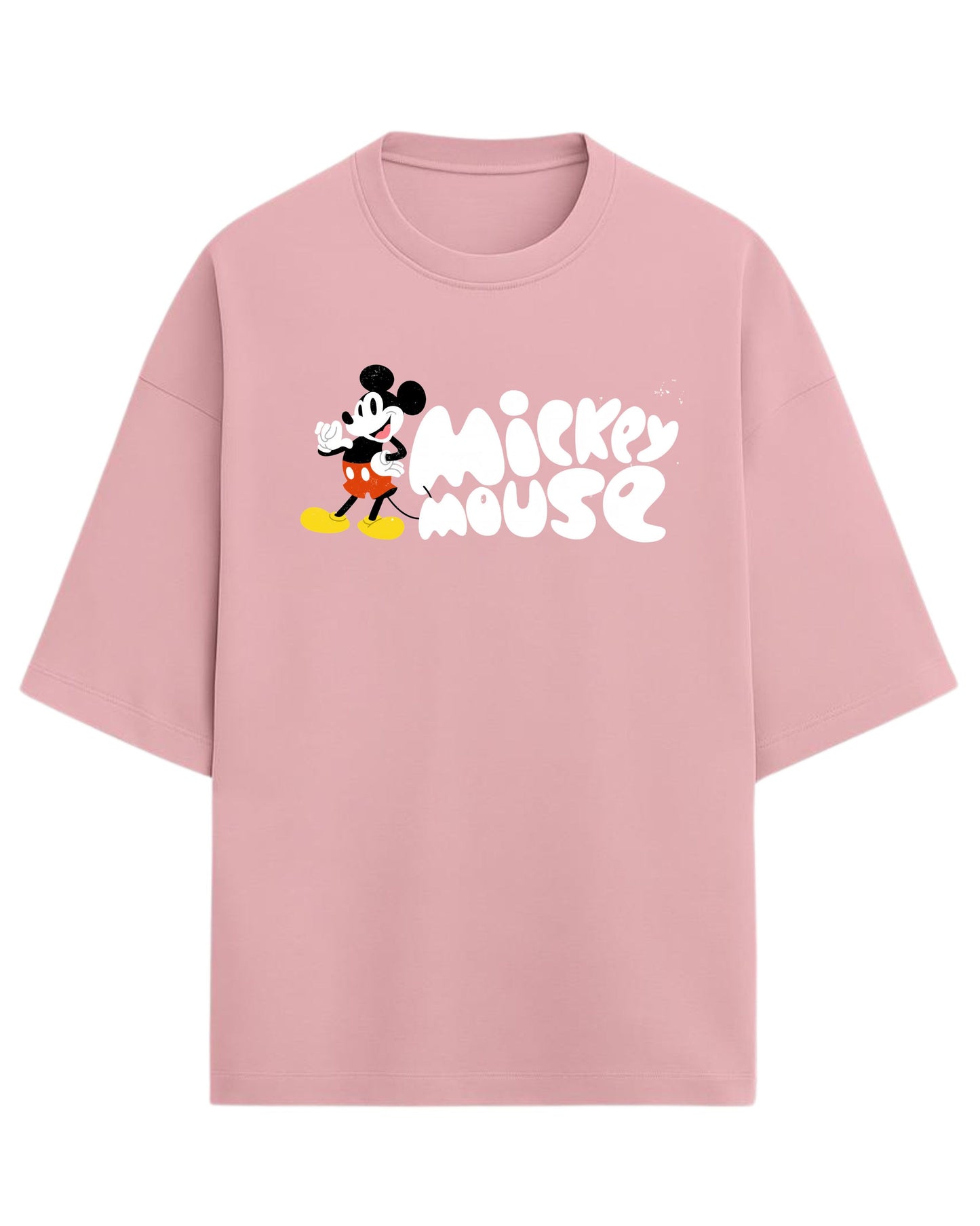 Mickey Mouse “Classic Retro” Oversized T-Shirt | Disney Graphic Tee | Premium 260 GSM Cotton