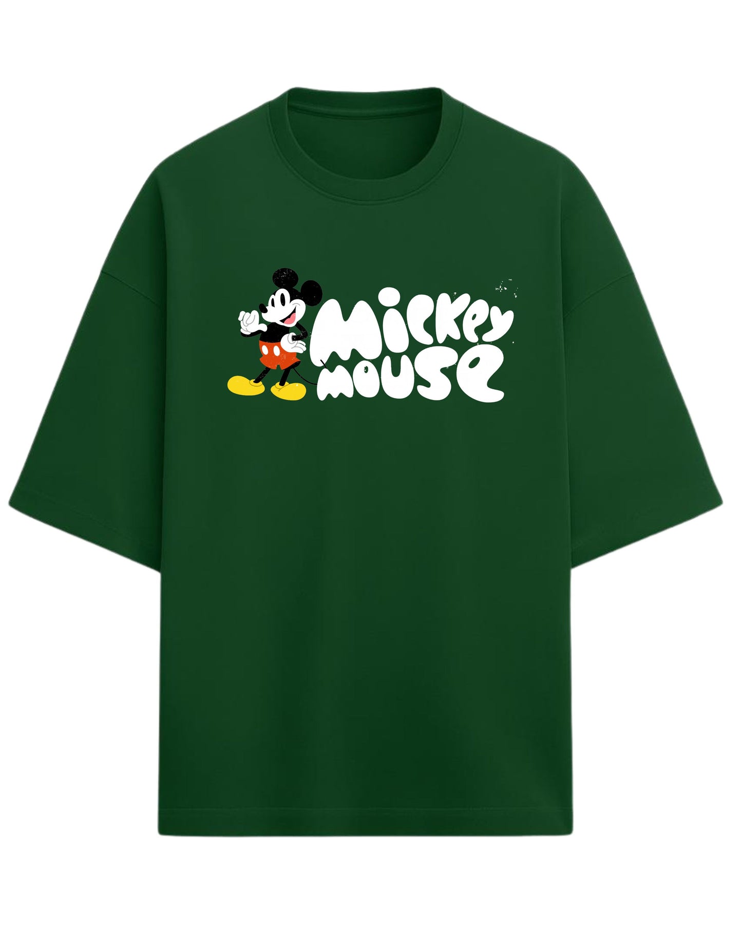 Mickey Mouse “Classic Retro” Oversized T-Shirt | Disney Graphic Tee | Premium 260 GSM Cotton
