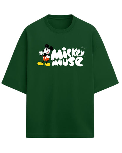 Mickey Mouse “Classic Retro” Oversized T-Shirt | Disney Graphic Tee | Premium 260 GSM Cotton