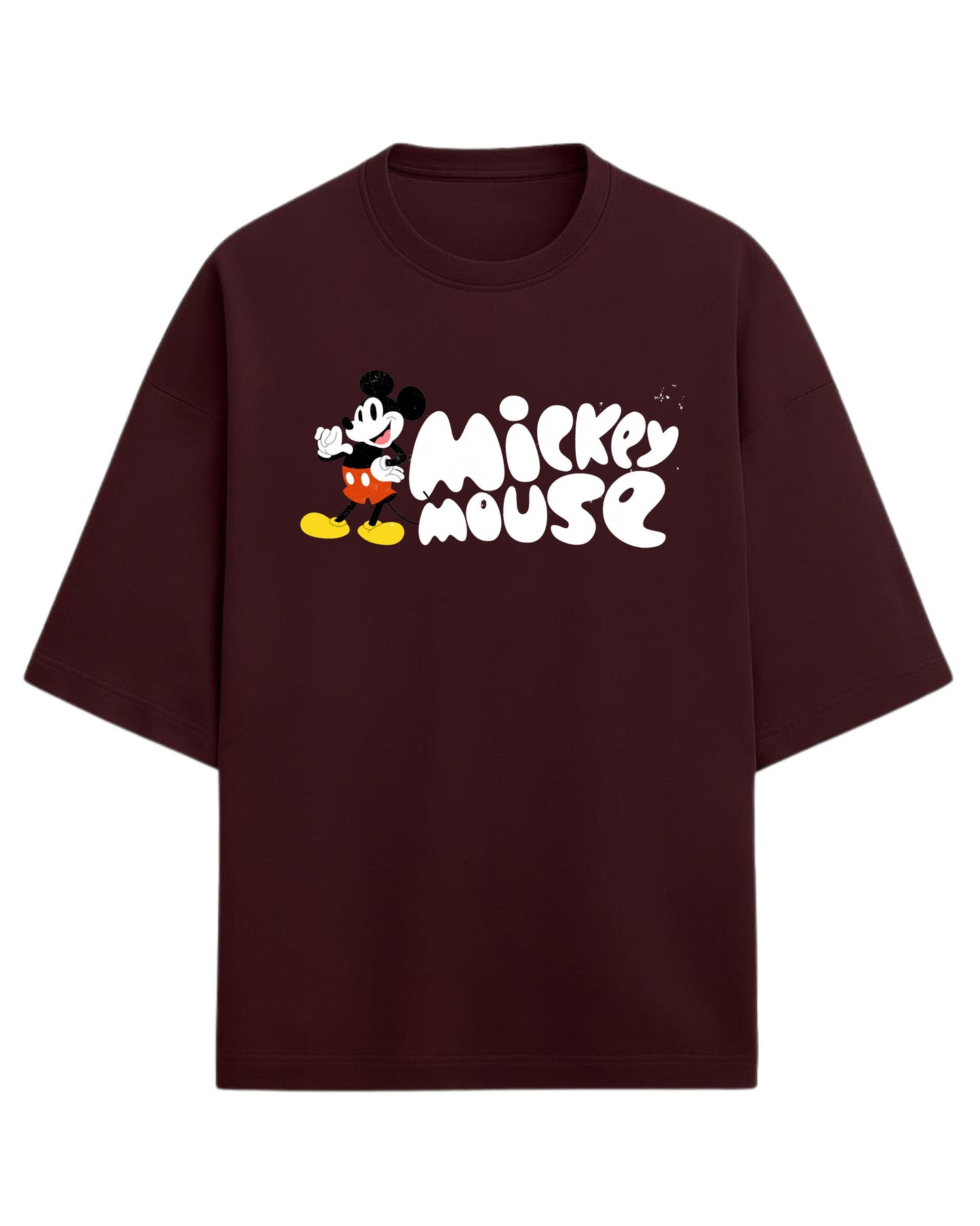 Mickey Mouse “Classic Retro” Oversized T-Shirt | Disney Graphic Tee | Premium 260 GSM Cotton