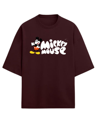 Mickey Mouse “Classic Retro” Oversized T-Shirt | Disney Graphic Tee | Premium 260 GSM Cotton