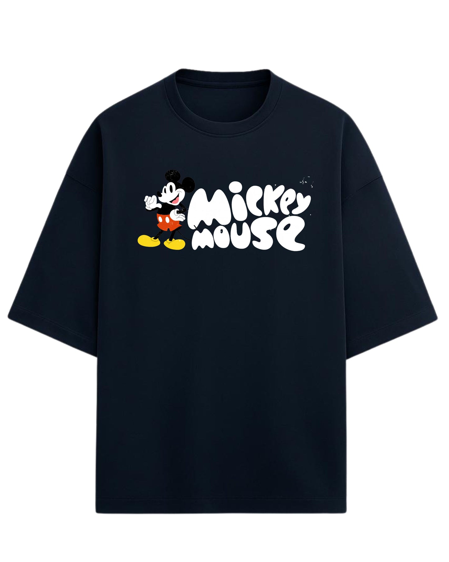 Mickey Mouse “Classic Retro” Oversized T-Shirt | Disney Graphic Tee | Premium 260 GSM Cotton
