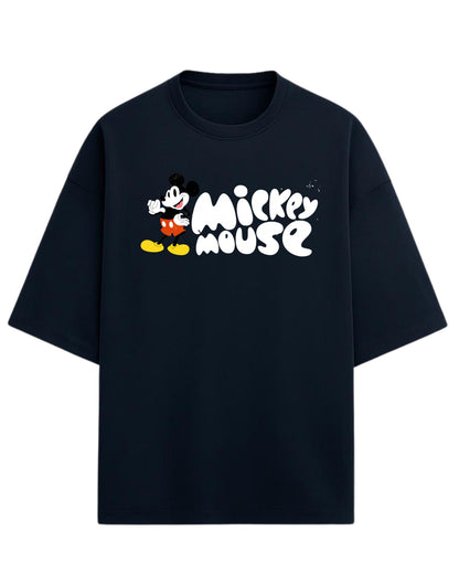 Mickey Mouse “Classic Retro” Oversized T-Shirt | Disney Graphic Tee | Premium 260 GSM Cotton