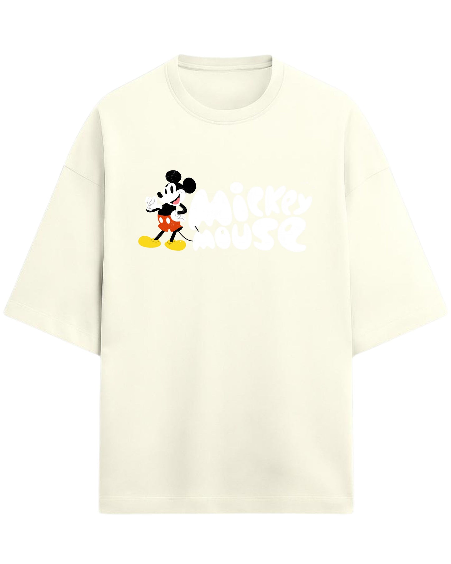Mickey Mouse “Classic Retro” Oversized T-Shirt | Disney Graphic Tee | Premium 260 GSM Cotton