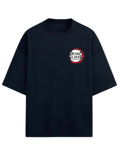 Tanjiro, Rengoku & Akaza Oversized Tee | Demon Slayer Graphic Tee | Premium 260 GSM Cotton