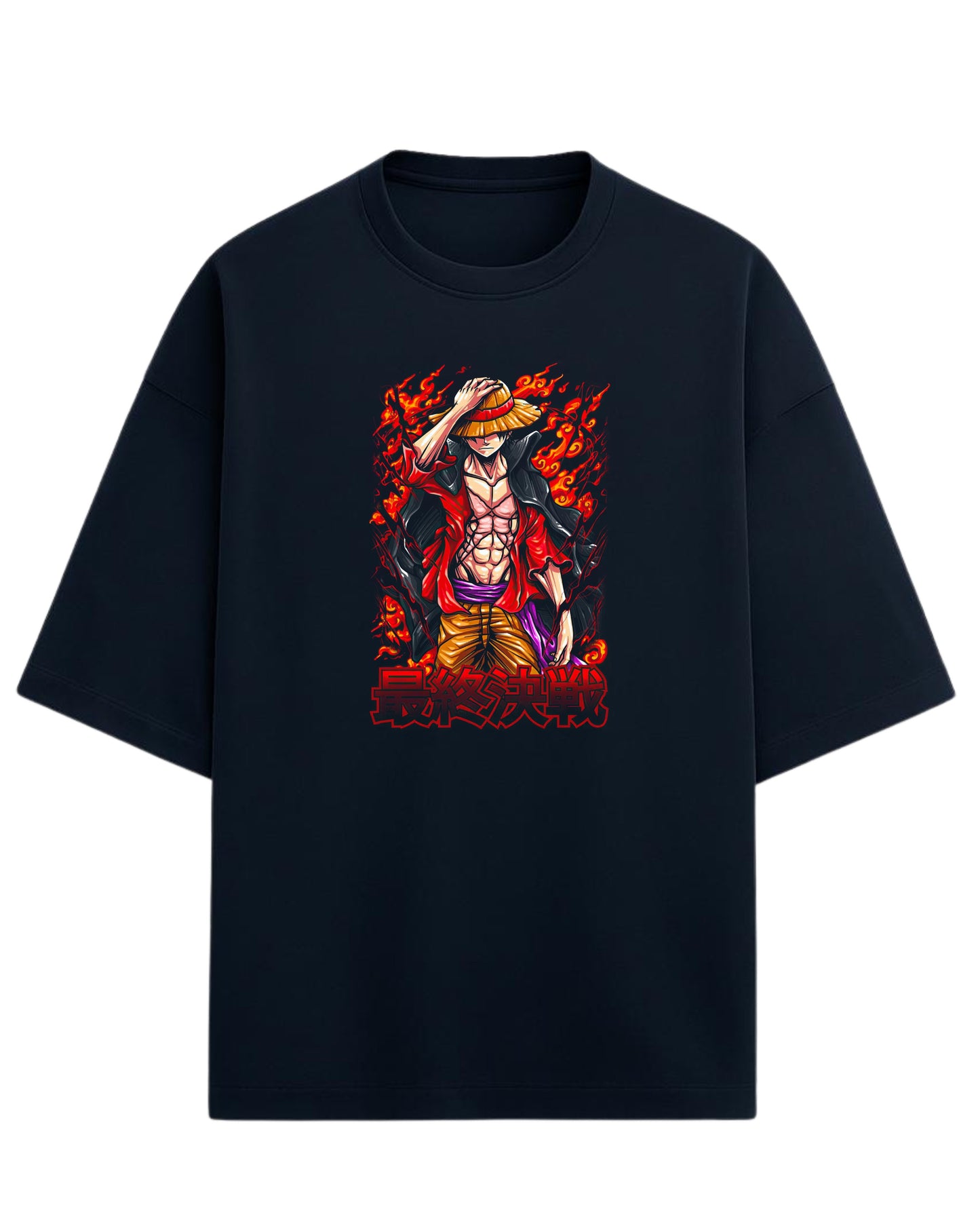 Ichigo Kurosaki Final Battle Oversized Tee | Bleach Anime Graphic Tee | Premium 260 GSM Cotton Blend