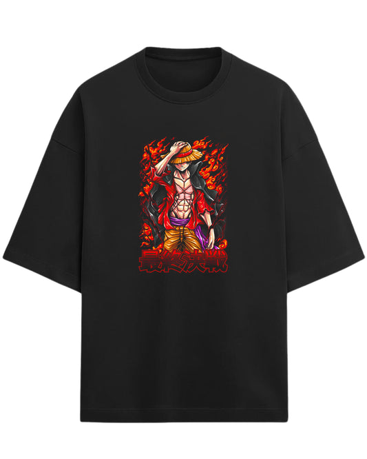 Ichigo Kurosaki Final Battle Oversized Tee | Bleach Anime Graphic Tee | Premium 260 GSM Cotton Blend