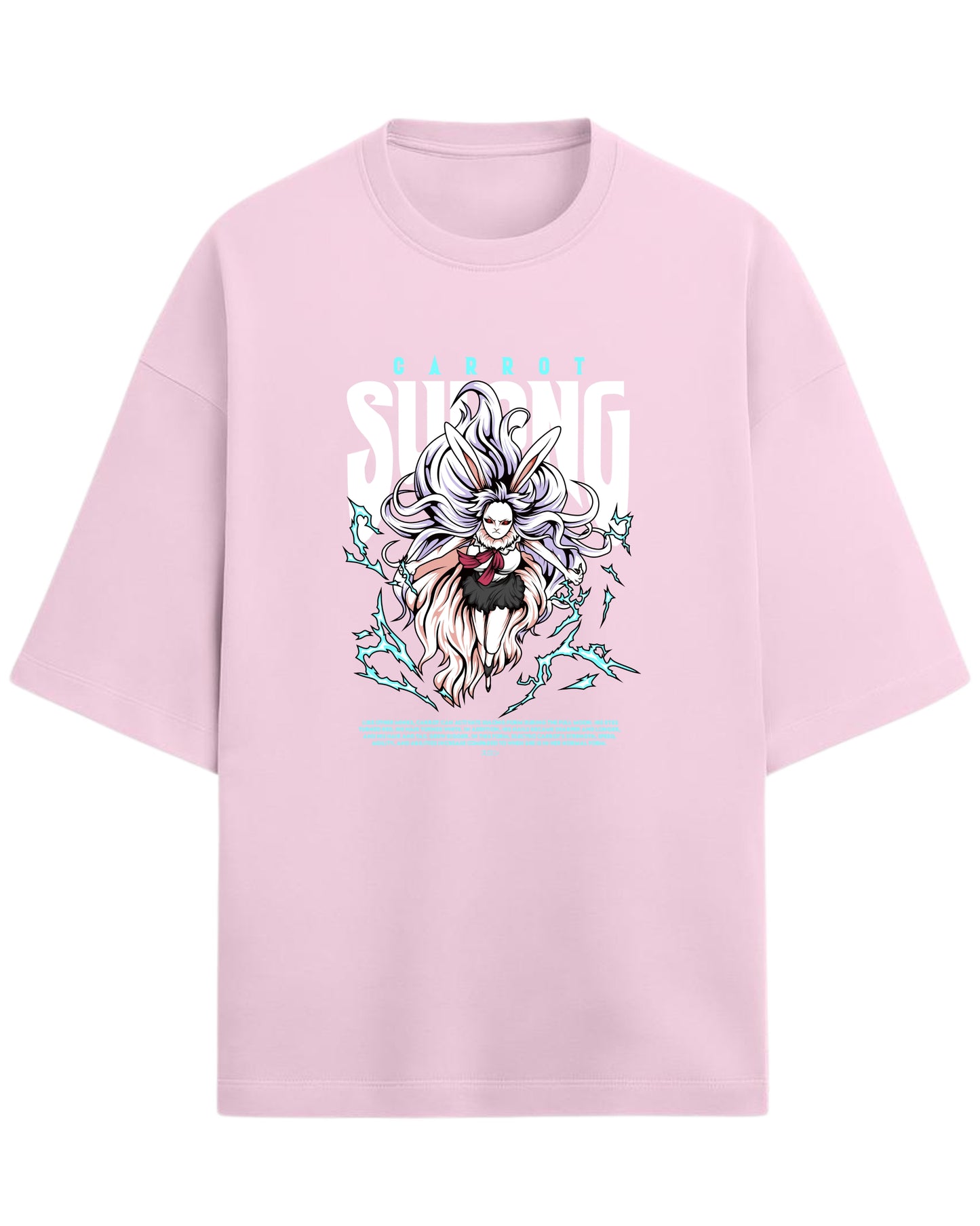 Carrot Sulong Form Oversized Tees | One Piece Graphic Tees | Premium 260 GSM Cotton Blend