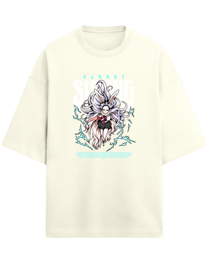 Carrot Sulong Form Oversized Tees | One Piece Graphic Tees | Premium 260 GSM Cotton Blend