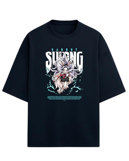 Carrot Sulong Form Oversized Tees | One Piece Graphic Tees | Premium 260 GSM Cotton Blend