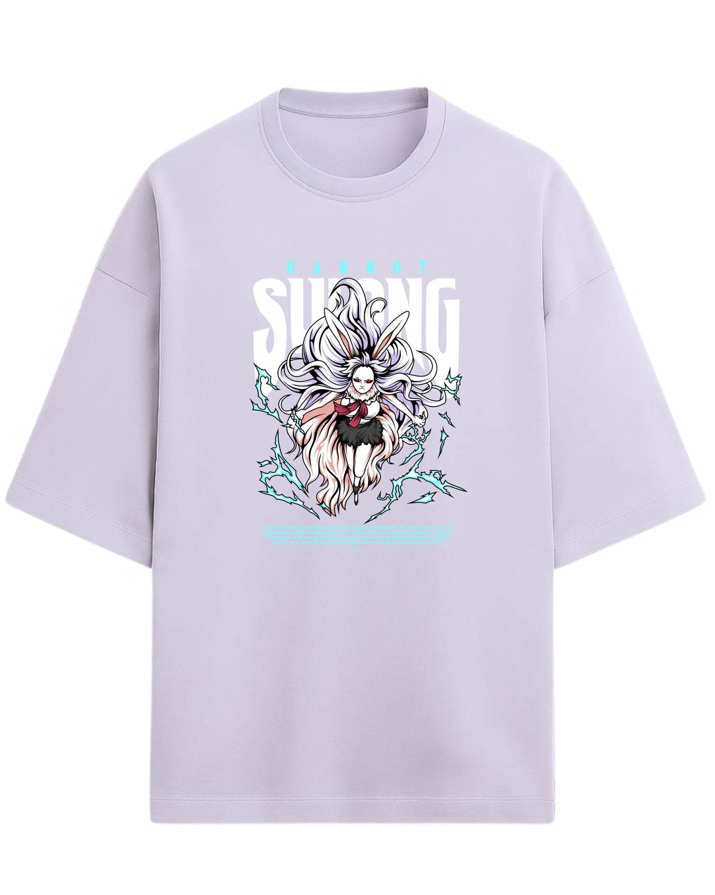 Carrot Sulong Form Oversized Tees | One Piece Graphic Tees | Premium 260 GSM Cotton Blend