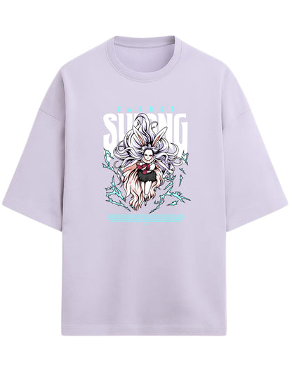 Carrot Sulong Form Oversized Tees | One Piece Graphic Tees | Premium 260 GSM Cotton Blend