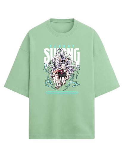 Carrot Sulong Form Oversized Tees | One Piece Graphic Tees | Premium 260 GSM Cotton Blend