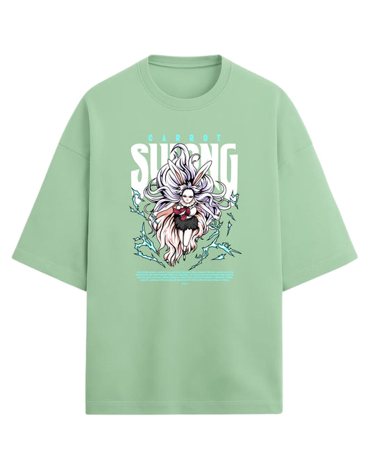 Carrot Sulong Form Oversized Tees | One Piece Graphic Tees | Premium 260 GSM Cotton Blend