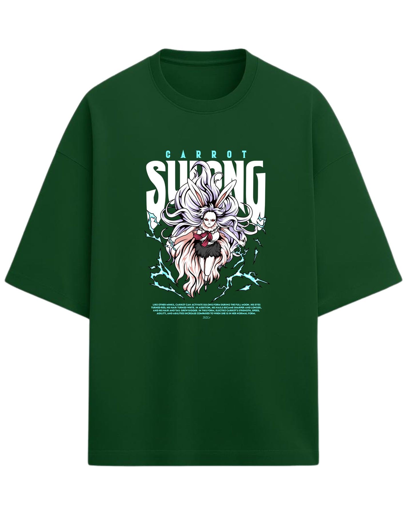 Carrot Sulong Form Oversized Tees | One Piece Graphic Tees | Premium 260 GSM Cotton Blend