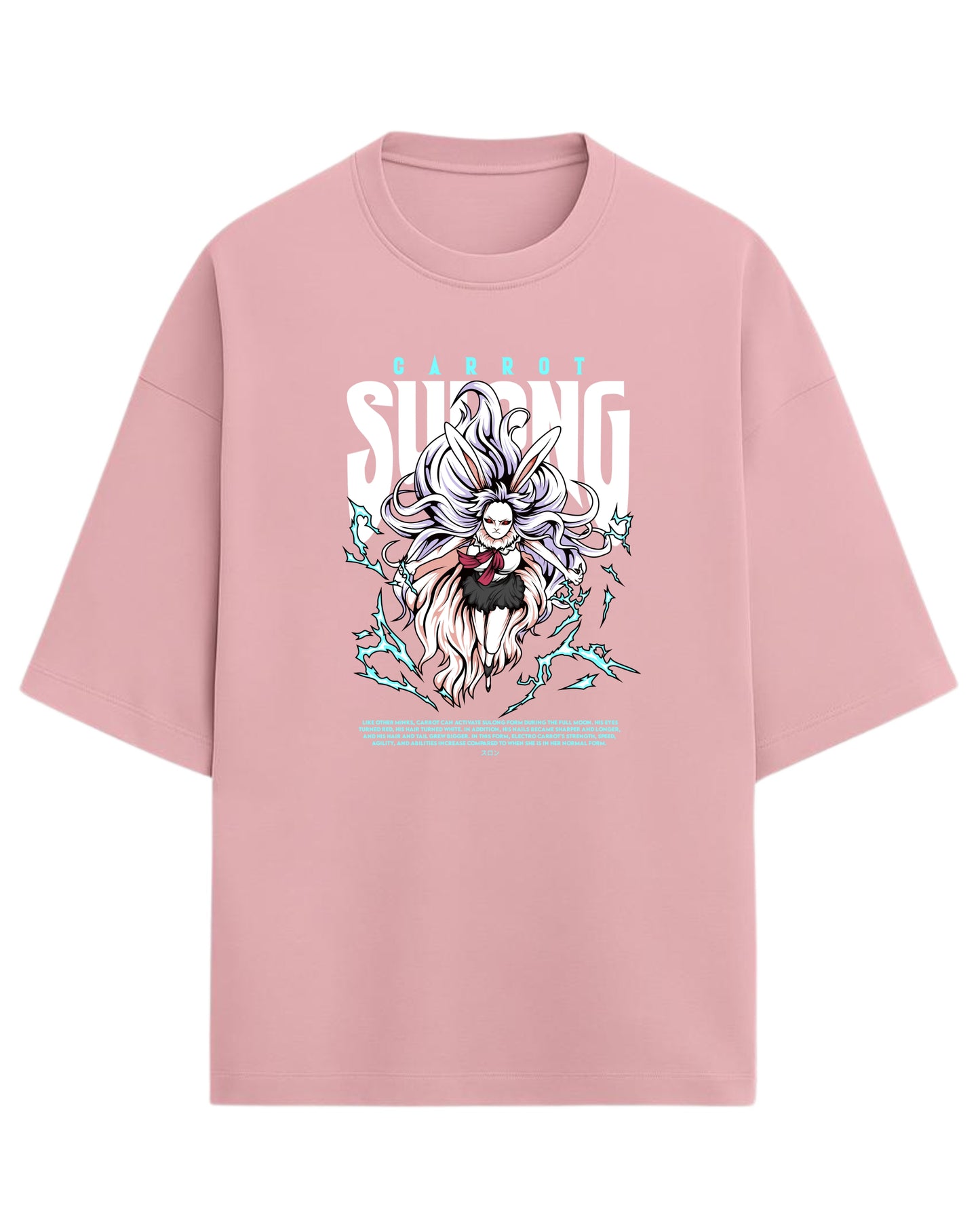 Carrot Sulong Form Oversized Tees | One Piece Graphic Tees | Premium 260 GSM Cotton Blend
