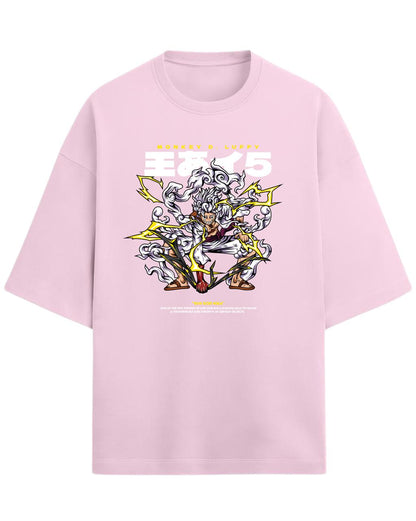 Luffy “Sun God Nika” Oversized T-Shirt | One Piece Gear 5 Graphic Tee | Premium 260 GSM Cotton