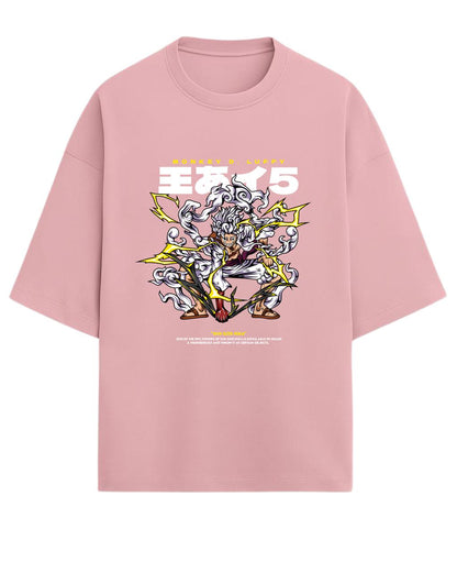Luffy “Sun God Nika” Oversized T-Shirt | One Piece Gear 5 Graphic Tee | Premium 260 GSM Cotton