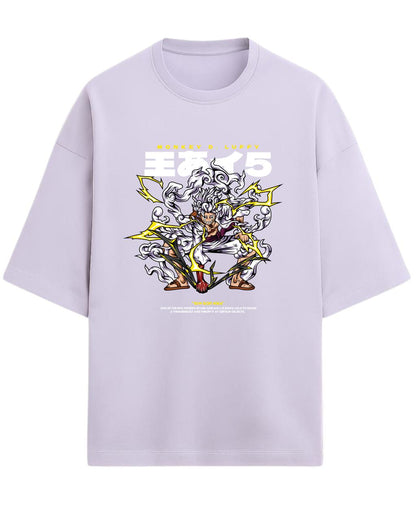 Luffy “Sun God Nika” Oversized T-Shirt | One Piece Gear 5 Graphic Tee | Premium 260 GSM Cotton