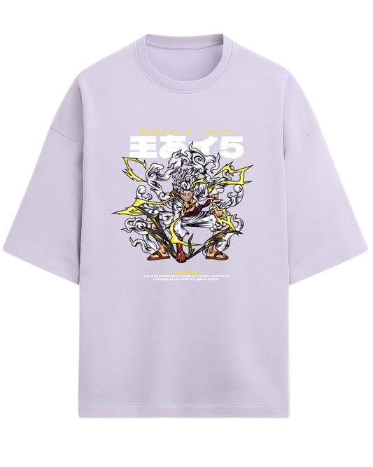 Luffy “Sun God Nika” Oversized T-Shirt | One Piece Gear 5 Graphic Tee | Premium 260 GSM Cotton