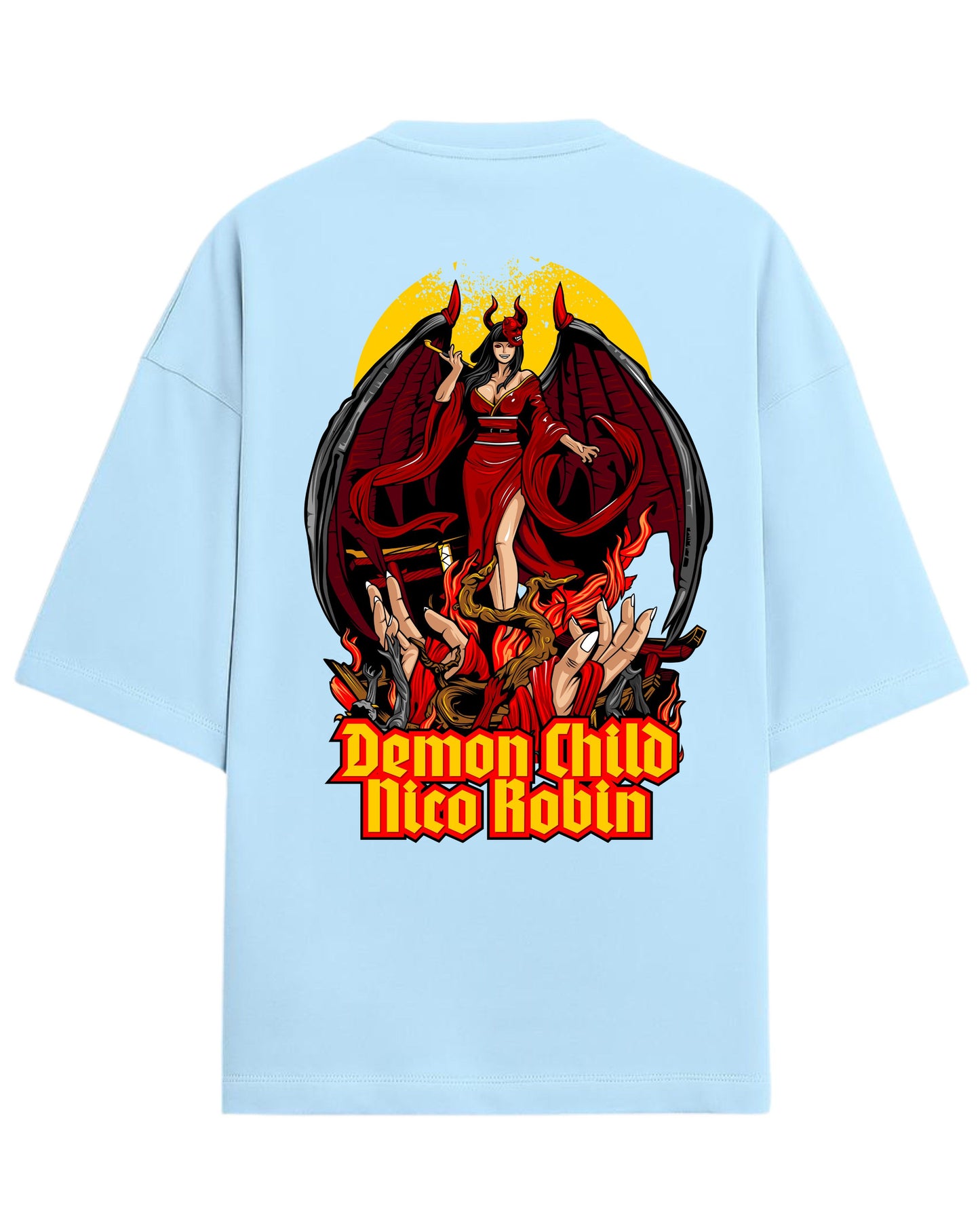 Nico Robin’s Oversized Tees | One Piece Graphic Tee | Premium 260 GSM Cotton Blend