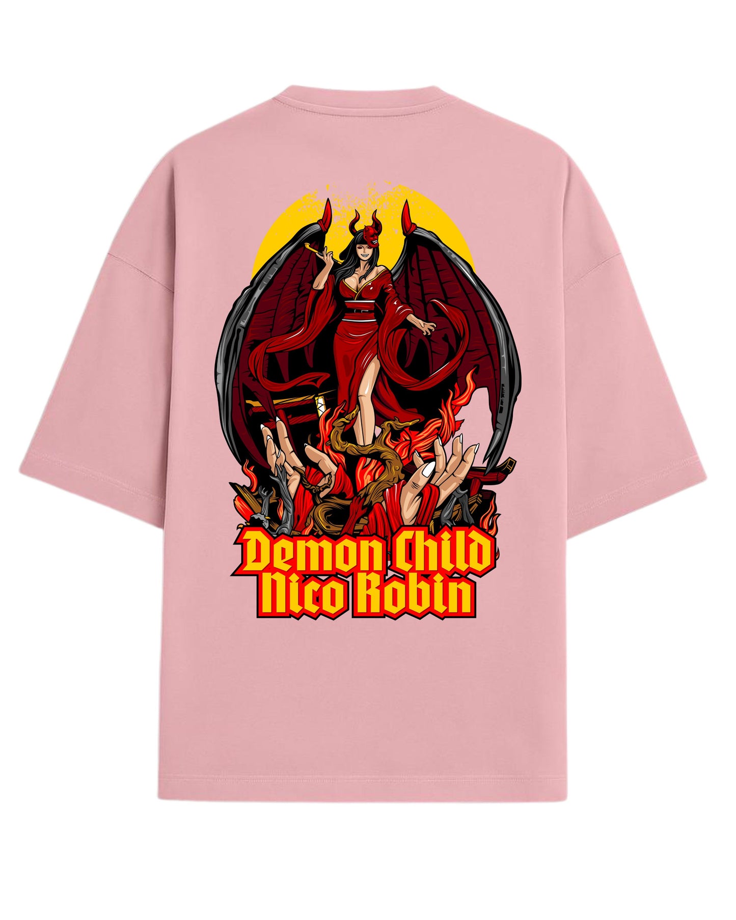 Nico Robin’s Oversized Tees | One Piece Graphic Tee | Premium 260 GSM Cotton Blend