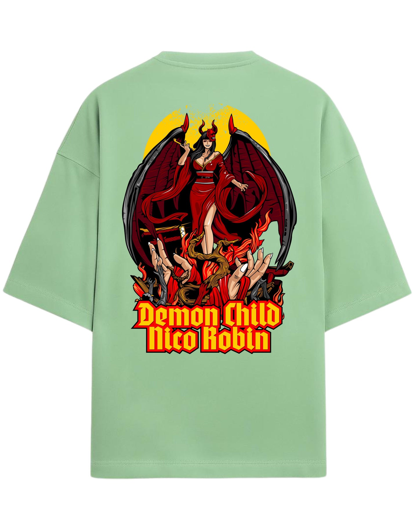 Nico Robin’s Oversized Tees | One Piece Graphic Tee | Premium 260 GSM Cotton Blend