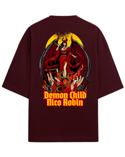 Nico Robin’s Oversized Tees | One Piece Graphic Tee | Premium 260 GSM Cotton Blend