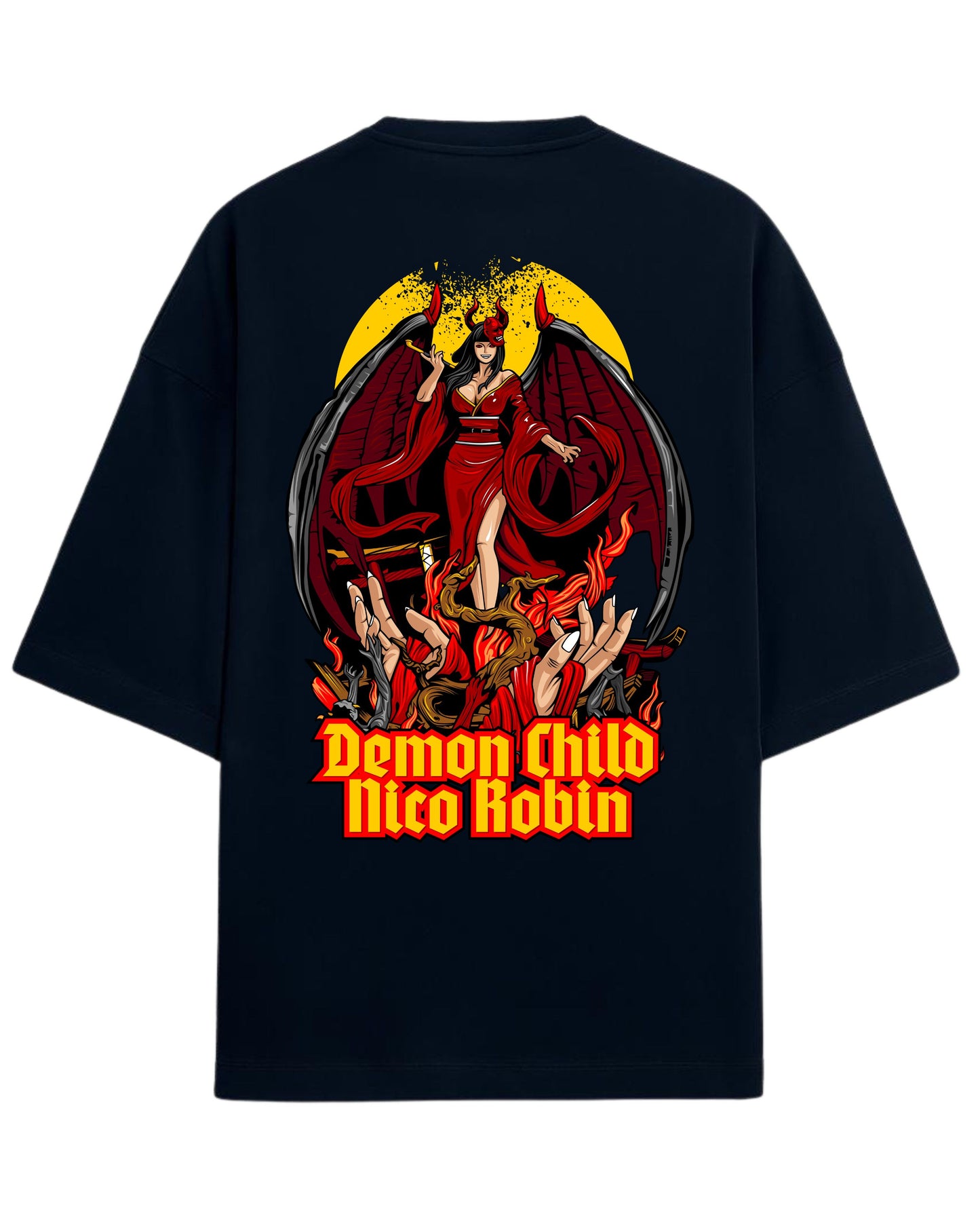 Nico Robin’s Oversized Tees | One Piece Graphic Tee | Premium 260 GSM Cotton Blend