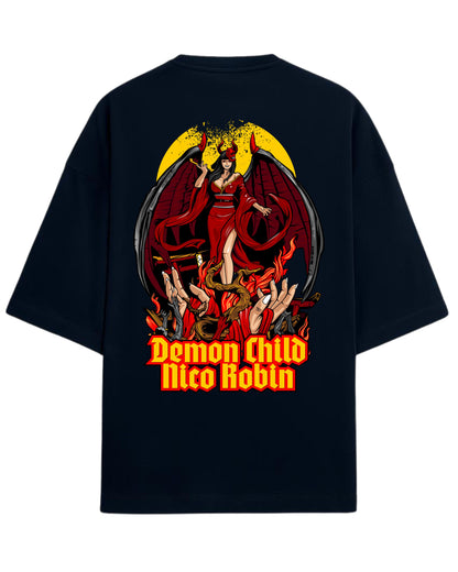 Nico Robin’s Oversized Tees | One Piece Graphic Tee | Premium 260 GSM Cotton Blend