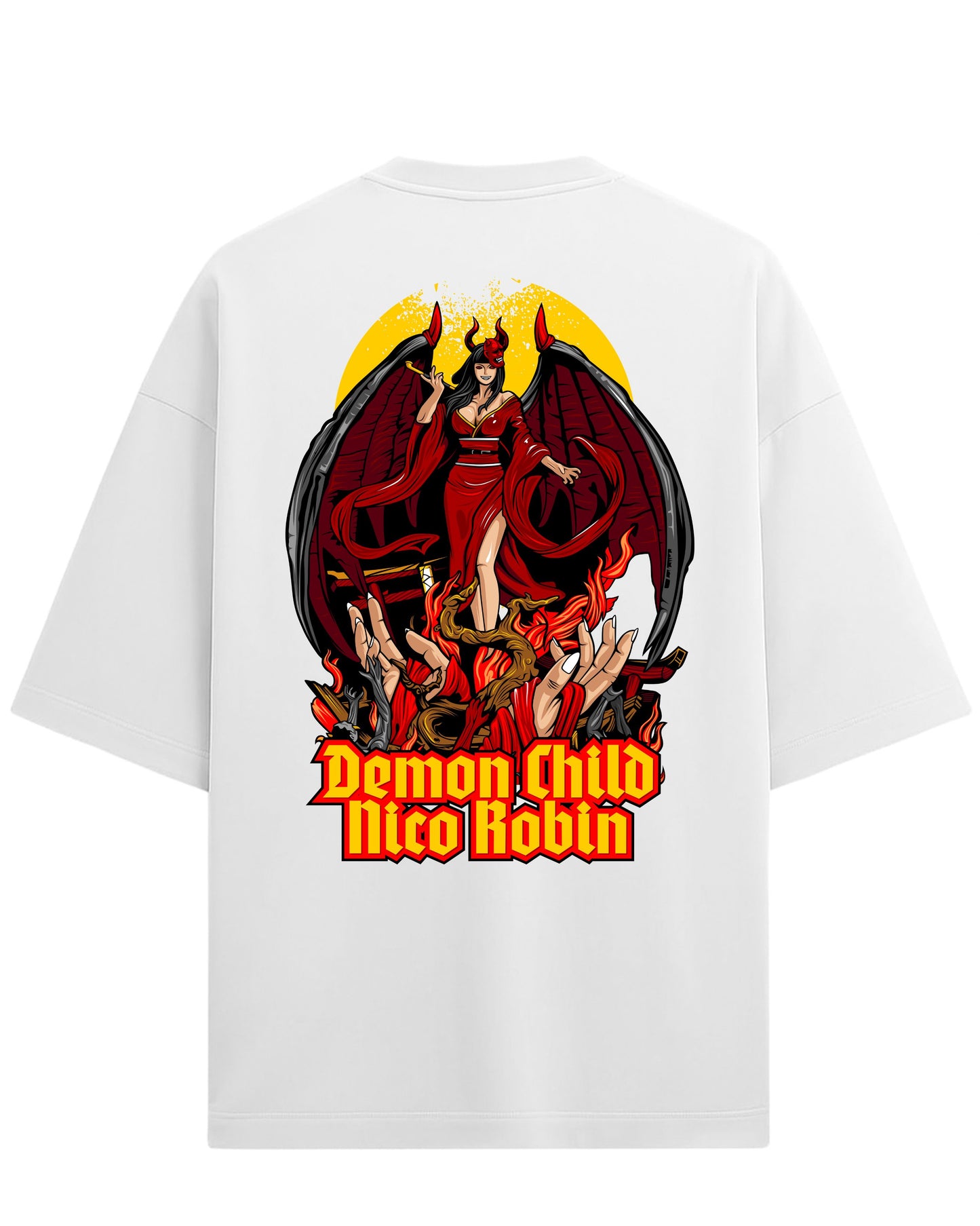 Nico Robin’s Oversized Tees | One Piece Graphic Tee | Premium 260 GSM Cotton Blend