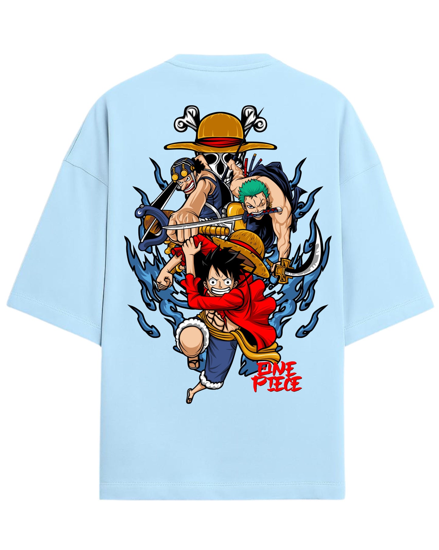 One Piece Graphic Oversized Tees | One Piece Graphic Tee | Premium 260 GSM Cotton Blend