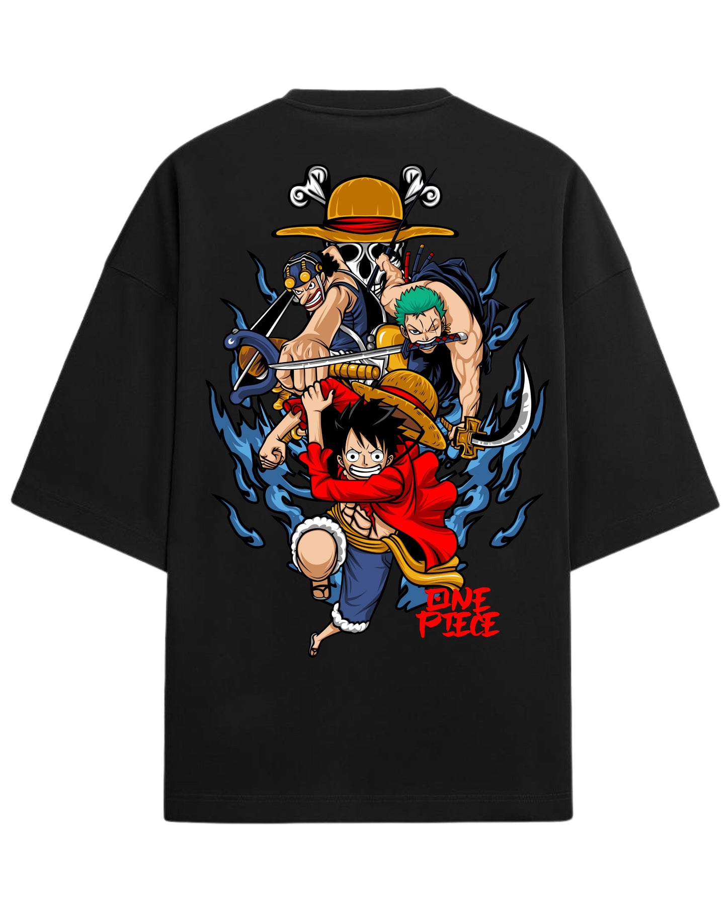 One Piece Graphic Oversized Tees | One Piece Graphic Tee | Premium 260 GSM Cotton Blend